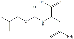 3-carbamoyl-2-{[(2-methylpropoxy)carbonyl]amino}propanoic acid Struktur