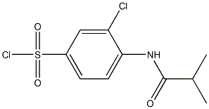 3-chloro-4-(2-methylpropanamido)benzene-1-sulfonyl chloride Structure