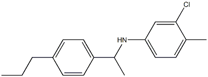 3-chloro-4-methyl-N-[1-(4-propylphenyl)ethyl]aniline Struktur