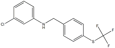  3-chloro-N-({4-[(trifluoromethyl)sulfanyl]phenyl}methyl)aniline