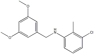  3-chloro-N-[(3,5-dimethoxyphenyl)methyl]-2-methylaniline