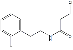 3-chloro-N-[2-(2-fluorophenyl)ethyl]propanamide Structure