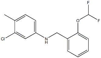 3-chloro-N-{[2-(difluoromethoxy)phenyl]methyl}-4-methylaniline Struktur