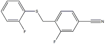  3-fluoro-4-{[(2-fluorophenyl)sulfanyl]methyl}benzonitrile