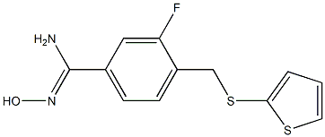  3-fluoro-N'-hydroxy-4-[(thiophen-2-ylsulfanyl)methyl]benzene-1-carboximidamide