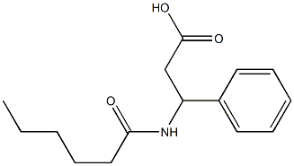 3-hexanamido-3-phenylpropanoic acid 结构式