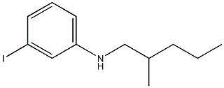 3-iodo-N-(2-methylpentyl)aniline 化学構造式
