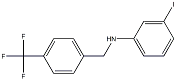3-iodo-N-{[4-(trifluoromethyl)phenyl]methyl}aniline 结构式