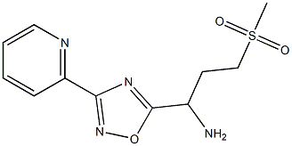 3-methanesulfonyl-1-[3-(pyridin-2-yl)-1,2,4-oxadiazol-5-yl]propan-1-amine Structure