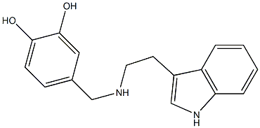 4-({[2-(1H-indol-3-yl)ethyl]amino}methyl)benzene-1,2-diol Structure