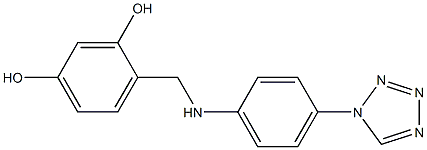 4-({[4-(1H-1,2,3,4-tetrazol-1-yl)phenyl]amino}methyl)benzene-1,3-diol