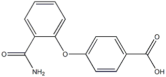 4-(2-carbamoylphenoxy)benzoic acid Struktur