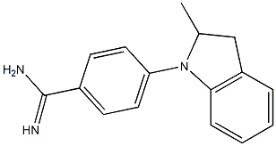 4-(2-methyl-2,3-dihydro-1H-indol-1-yl)benzene-1-carboximidamide,,结构式