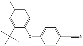 4-(2-tert-butyl-4-methylphenoxy)benzonitrile 化学構造式