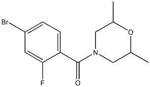 4-(4-bromo-2-fluorobenzoyl)-2,6-dimethylmorpholine Structure