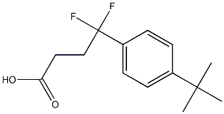 4-(4-tert-butylphenyl)-4,4-difluorobutanoic acid Struktur