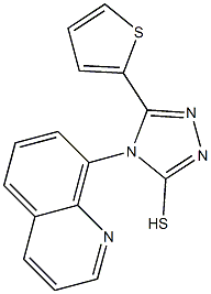 4-(quinolin-8-yl)-5-(thiophen-2-yl)-4H-1,2,4-triazole-3-thiol Structure
