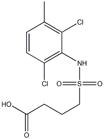 4-[(2,6-dichloro-3-methylphenyl)sulfamoyl]butanoic acid Structure