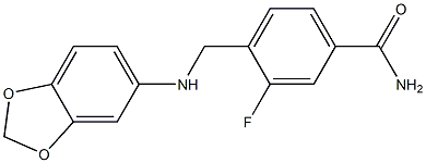 4-[(2H-1,3-benzodioxol-5-ylamino)methyl]-3-fluorobenzamide