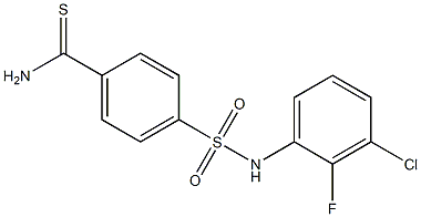 4-[(3-chloro-2-fluorophenyl)sulfamoyl]benzene-1-carbothioamide Struktur