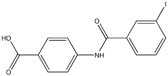 4-[(3-iodobenzene)amido]benzoic acid 结构式