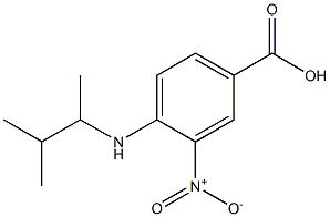 4-[(3-methylbutan-2-yl)amino]-3-nitrobenzoic acid Structure