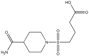 4-[(4-carbamoylpiperidine-1-)sulfonyl]butanoic acid 结构式