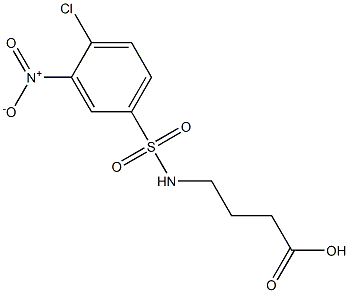 4-[(4-chloro-3-nitrobenzene)sulfonamido]butanoic acid,,结构式
