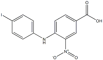 4-[(4-iodophenyl)amino]-3-nitrobenzoic acid Struktur