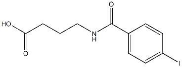 4-[(4-iodophenyl)formamido]butanoic acid 化学構造式