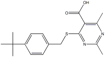 4-[(4-tert-butylbenzyl)thio]-2,6-dimethylpyrimidine-5-carboxylic acid
