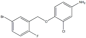 4-[(5-bromo-2-fluorobenzyl)oxy]-3-chloroaniline Struktur