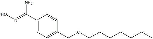 4-[(heptyloxy)methyl]-N'-hydroxybenzene-1-carboximidamide 结构式