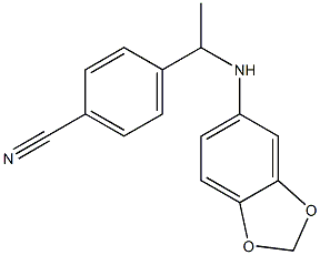 4-[1-(2H-1,3-benzodioxol-5-ylamino)ethyl]benzonitrile Struktur