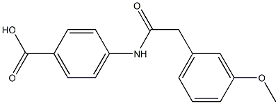 4-[2-(3-methoxyphenyl)acetamido]benzoic acid Struktur