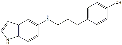4-[3-(1H-indol-5-ylamino)butyl]phenol Structure