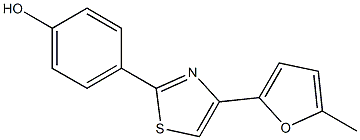 4-[4-(5-methylfuran-2-yl)-1,3-thiazol-2-yl]phenol Structure