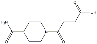 4-[4-(aminocarbonyl)piperidin-1-yl]-4-oxobutanoic acid Structure