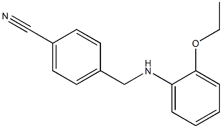 4-{[(2-ethoxyphenyl)amino]methyl}benzonitrile Struktur