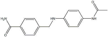 4-{[(4-acetamidophenyl)amino]methyl}benzamide Struktur