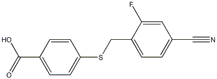  4-{[(4-cyano-2-fluorophenyl)methyl]sulfanyl}benzoic acid