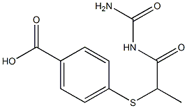 4-{[1-(carbamoylamino)-1-oxopropan-2-yl]sulfanyl}benzoic acid Structure