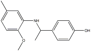 4-{1-[(2-methoxy-5-methylphenyl)amino]ethyl}phenol Struktur