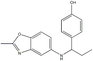 4-{1-[(2-methyl-1,3-benzoxazol-5-yl)amino]propyl}phenol Structure