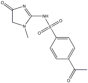 4-acetyl-N-(1-methyl-4-oxo-4,5-dihydro-1H-imidazol-2-yl)benzene-1-sulfonamide