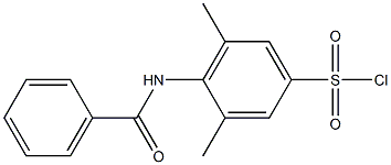 4-benzamido-3,5-dimethylbenzene-1-sulfonyl chloride Structure
