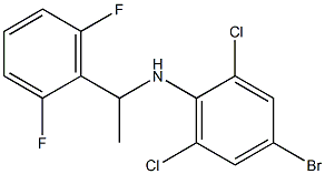 4-bromo-2,6-dichloro-N-[1-(2,6-difluorophenyl)ethyl]aniline Structure