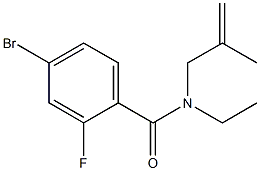 4-bromo-N-ethyl-2-fluoro-N-(2-methylprop-2-enyl)benzamide Structure