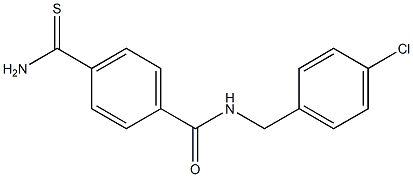 4-carbamothioyl-N-[(4-chlorophenyl)methyl]benzamide Structure