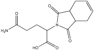 4-carbamoyl-2-(1,3-dioxo-2,3,3a,4,7,7a-hexahydro-1H-isoindol-2-yl)butanoic acid Struktur
